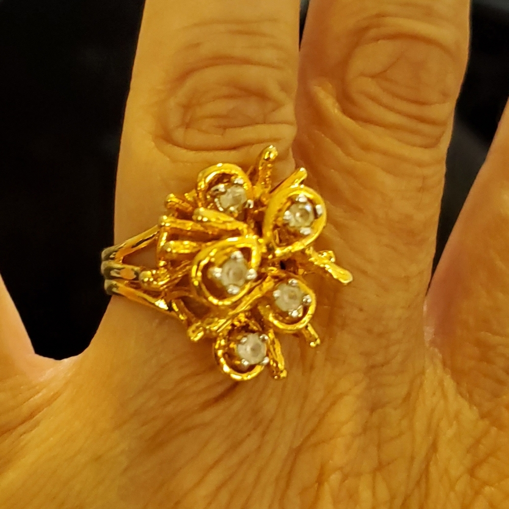 Vintage Estate 18k HGE Costume ESPO Ring